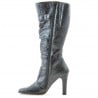 Damenstiefel 008-2 Schwarz Lack Crep