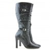 Damenstiefel 008-2 Schwarz Lack Crep