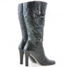 Damenstiefel 008-2 Schwarz Lack Crep