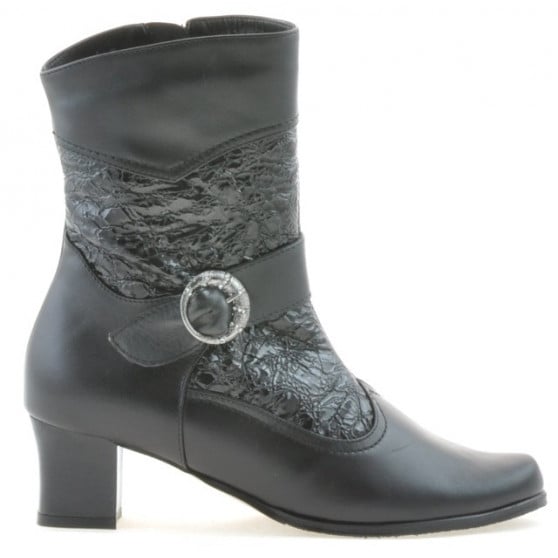 Damenstiefeletten 1110 schwarz kombiniert Damenstiefeletten 1110 schwarz kombiniert