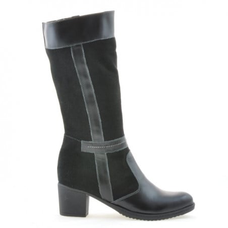 Damenstiefel 3250 schwarz kombiniert