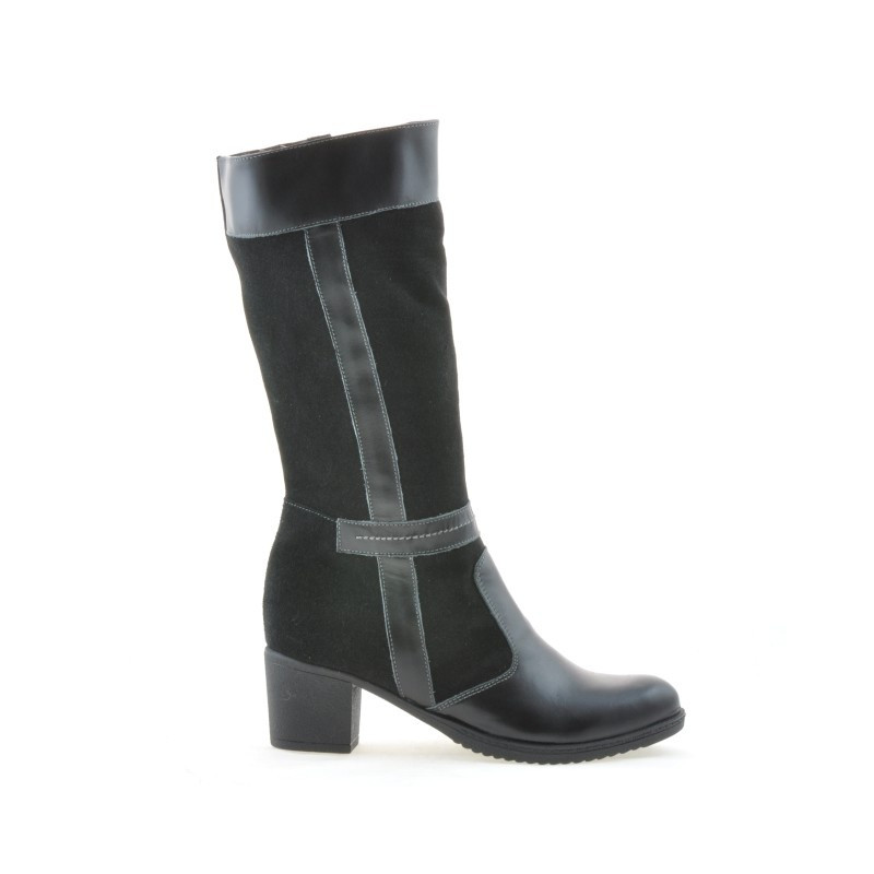 Damenstiefel 3250 schwarz kombiniert