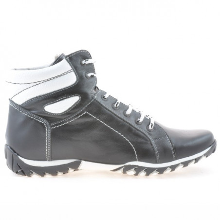 Herrenstiefel 460 schwarz+weiß