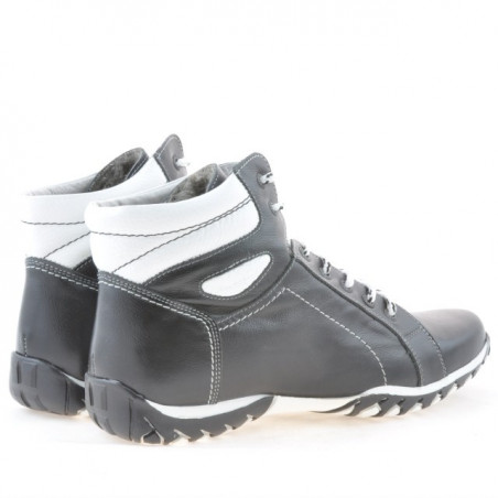 Herrenstiefel 460 schwarz+weiß