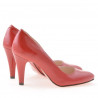 Damen elegante Schuhe 1234 satinrot Lack