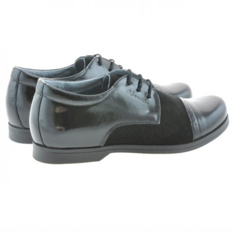 Kinderschuhe 132 Lack schwarz+schwarz Velours