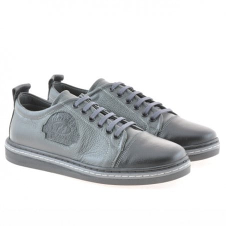 Jugend-Sneaker 392 schwarz+grau