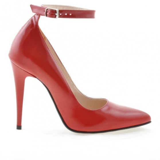 Elegante Damenschuhe 1247 rotes satiniertes Lackleder Elegante Damenschuhe 1247 rotes satiniertes Lackleder