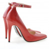 Elegante Damenschuhe 1247 rotes satiniertes Lackleder