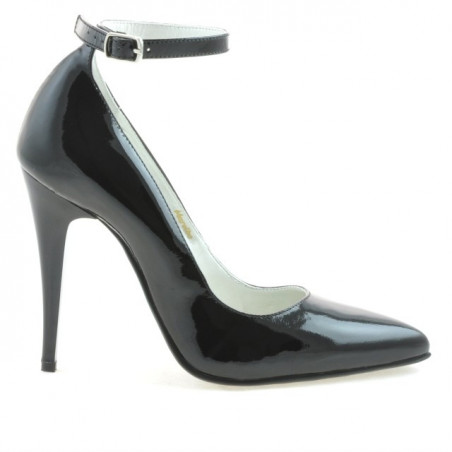 Elegante Damenschuhe 1247 aus schwarzem Lackleder