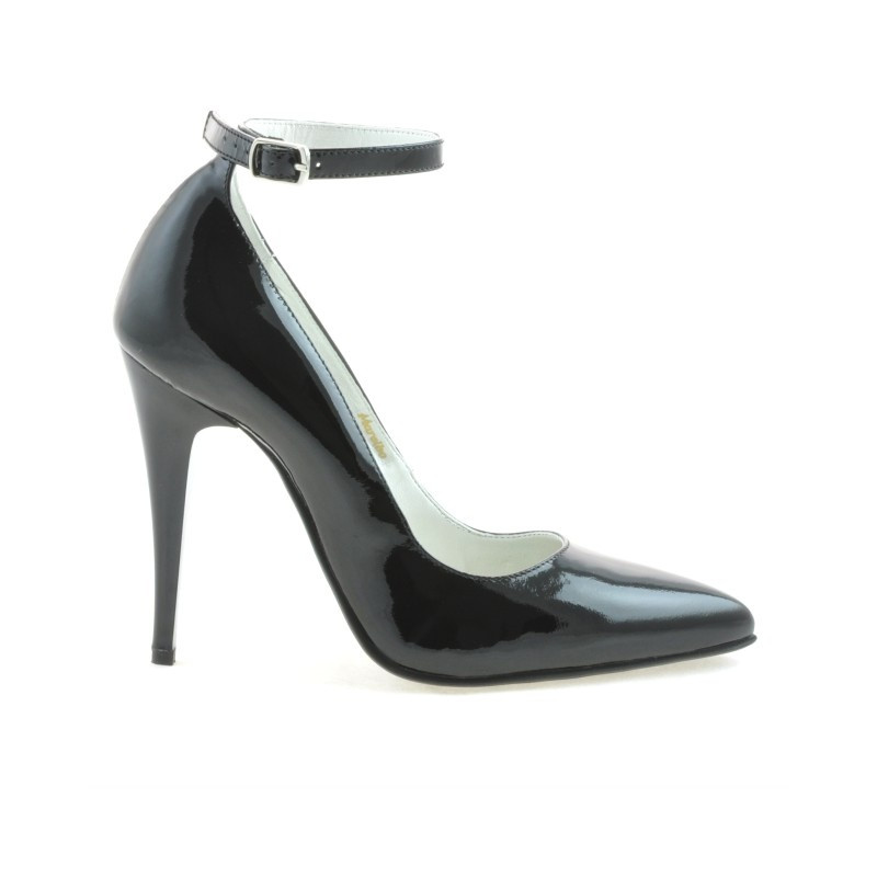 Elegante Damenschuhe 1247 aus schwarzem Lackleder