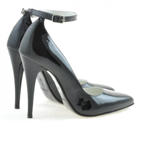 Elegante Damenschuhe 1247 aus schwarzem Lackleder