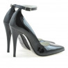 Elegante Damenschuhe 1247 aus schwarzem Lackleder