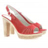 Damensandalen 597 rotes Velours