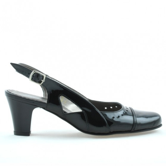 Damensandalen 1097 Lack Schwarz