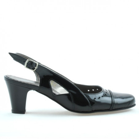 Damensandalen 1097 Lack Schwarz