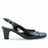 Damensandalen 1097 Lack Schwarz