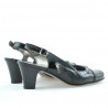Damensandalen 1097 Lack Schwarz