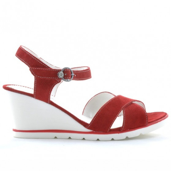 Damensandalen 5007 Rot Velours Damensandalen 5007 Rot Velours