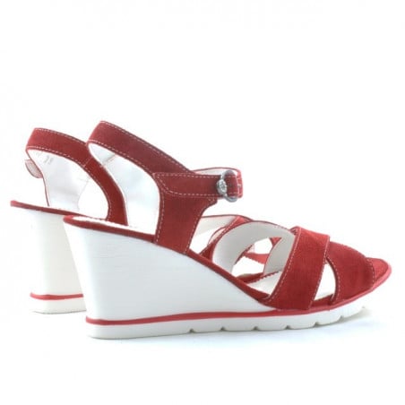 Damensandalen 5007 Rot Velours
