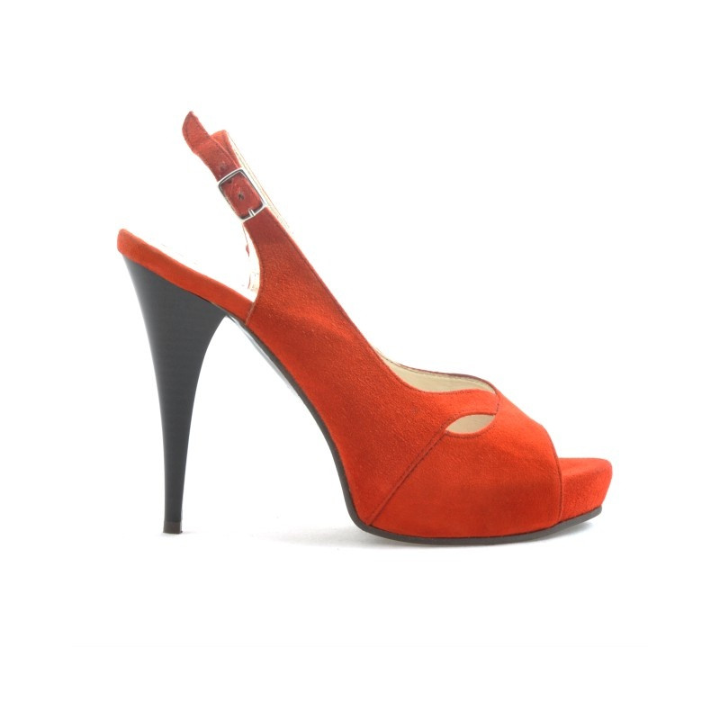 Damen Sandalen 1080 Rot Antilopenleder