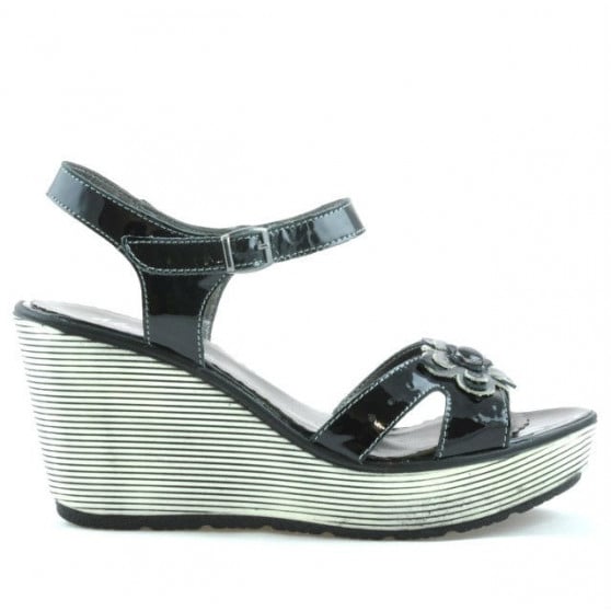 Damensandalen 5006 Lack Schwarz Damensandalen 5006 Lack Schwarz