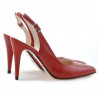 Damen-Sandalen 1249 roter Satinlack