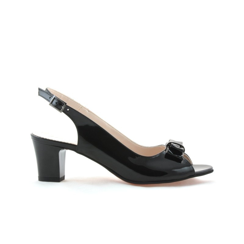 Damensandalen 1251 schwarzer Lack