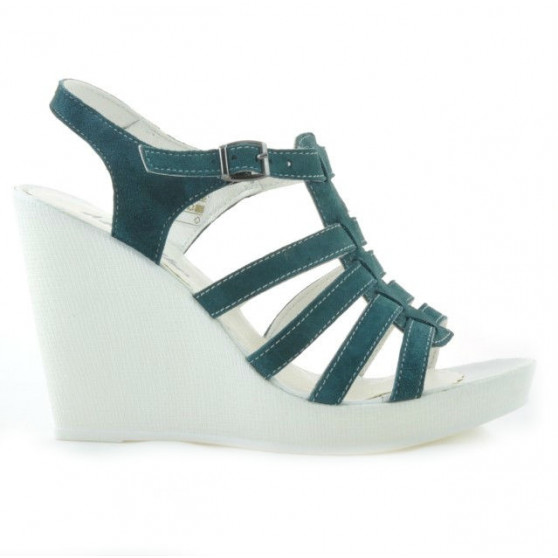 Damen Sandalen 575 grün Veloursleder Damen Sandalen 575 grün Veloursleder