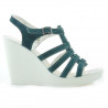 Damen Sandalen 575 grün Veloursleder
