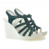 Damen Sandalen 575 grün Veloursleder