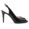 Damen Sandalen 1250 schwarz satin lackiert