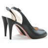 Damen Sandalen 1250 schwarz satin lackiert