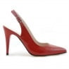 Damen-Sandalen 1249 roter Satinlack
