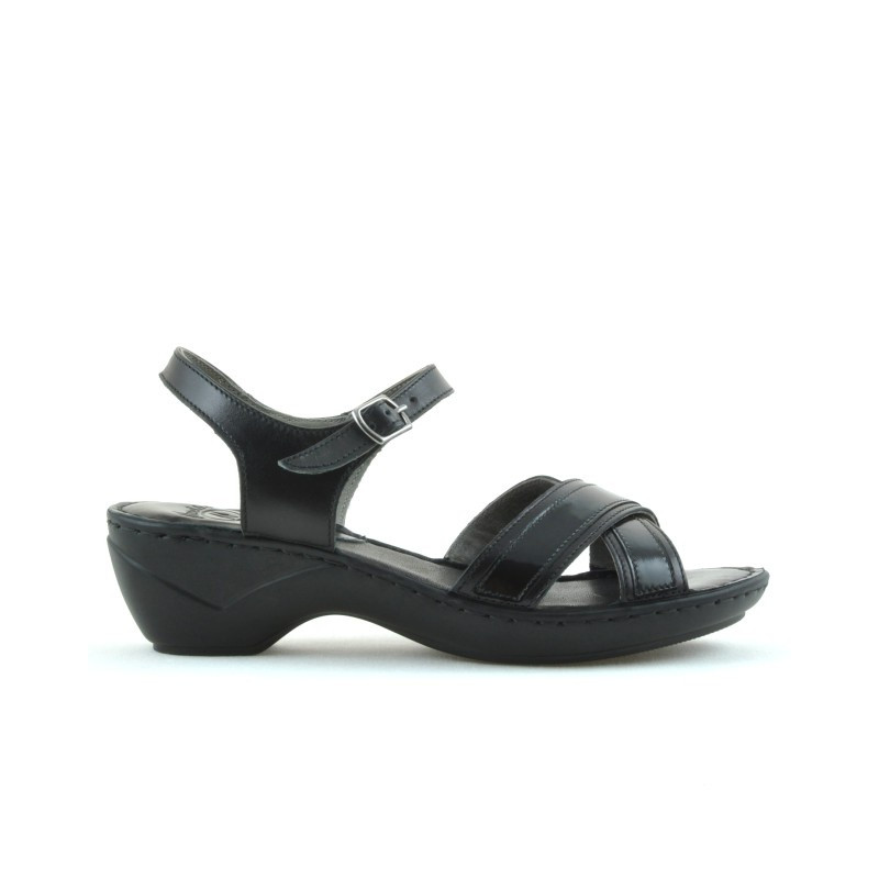 Damen Sandalen 501 schwarz kombiniert