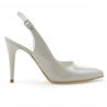 Damen Sandalen 1249 Lack Beige Perlmutt