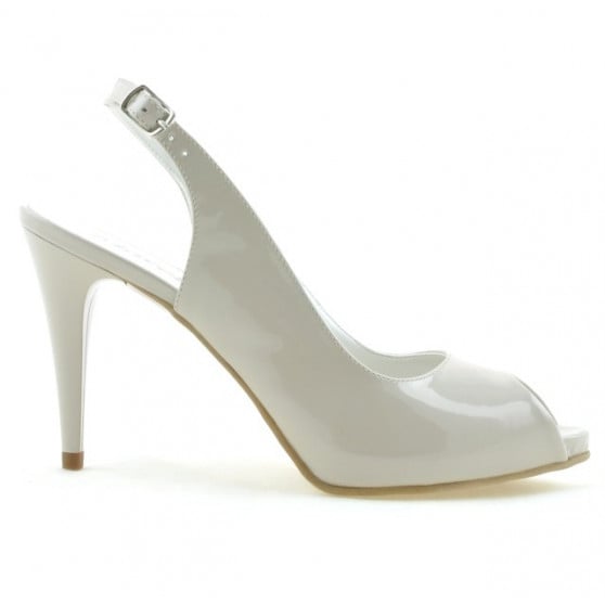 Damen Sandalen 1250 Lack Beige Perlmutt Damen Sandalen 1250 Lack Beige Perlmutt