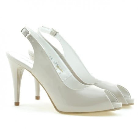 Damen Sandalen 1250 Lack Beige Perlmutt