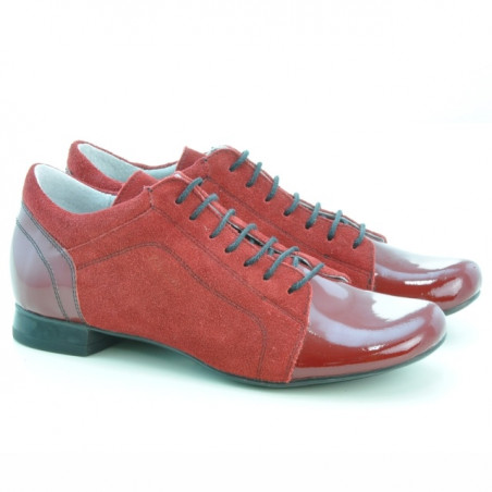 Damen-Casual-Schuhe 645 Lack Rot kombiniert