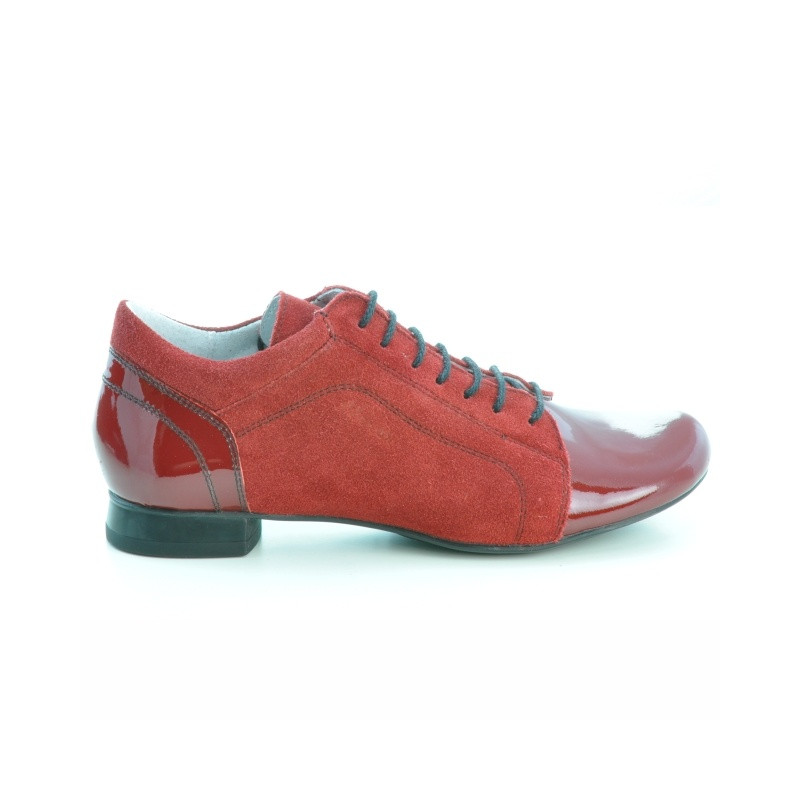 Damen-Casual-Schuhe 645 Lack Rot kombiniert