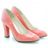 Elegante Damenschuhe 1214 Lack Korallenrot