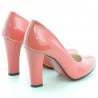 Elegante Damenschuhe 1214 Lack Korallenrot