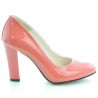 Elegante Damenschuhe 1214 Lack Korallenrot