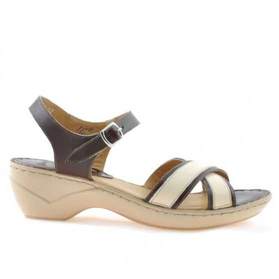 Damen Sandalen 501 braun+beige Damen Sandalen 501 braun+beige