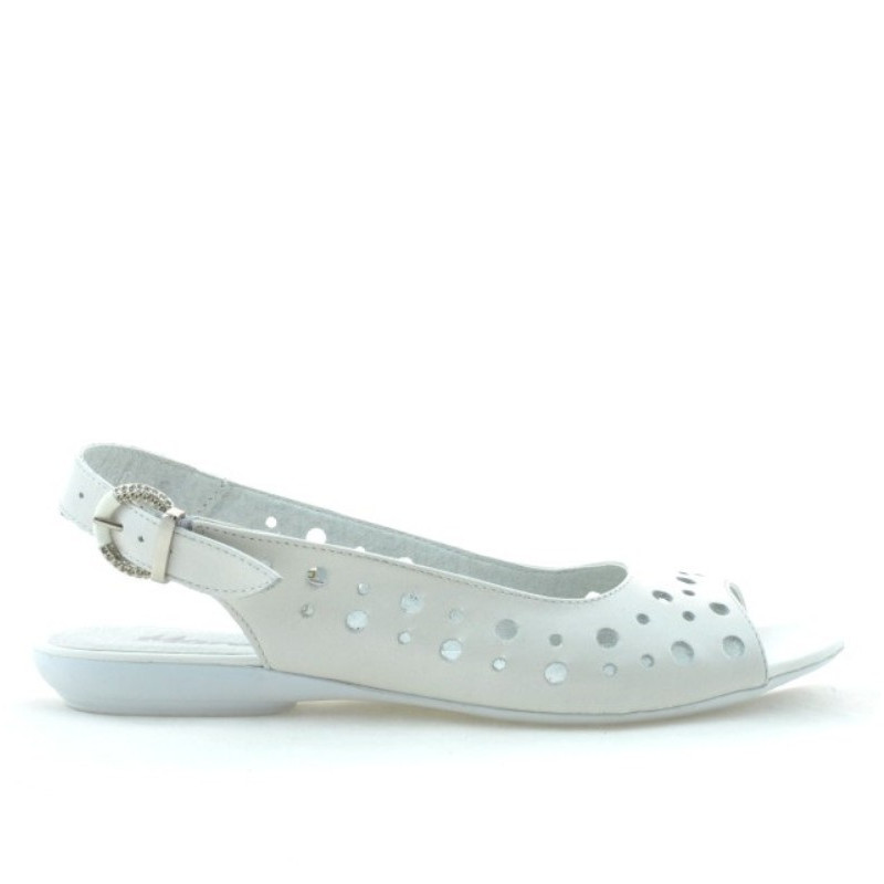 Damen Sandalen 5020 Perlmutt Weiß