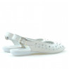 Damen Sandalen 5020 Perlmutt Weiß