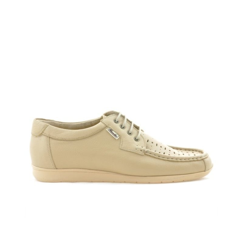 Herren Mokassins 818p beige perforiert