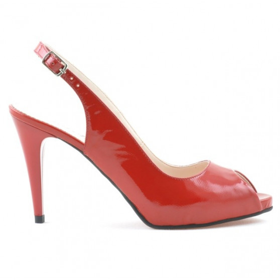 Damen Sandalen 1250 rotes Satinlack Damen Sandalen 1250 rotes Satinlack