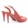 Damen Sandalen 1250 rotes Satinlack