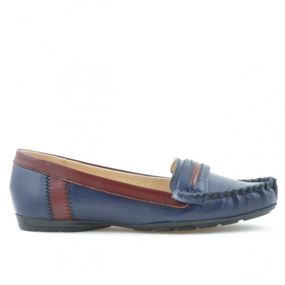 Damen-Mokassins 619 Indigo+Bordeaux Damen-Mokassins 619 Indigo+Bordeaux